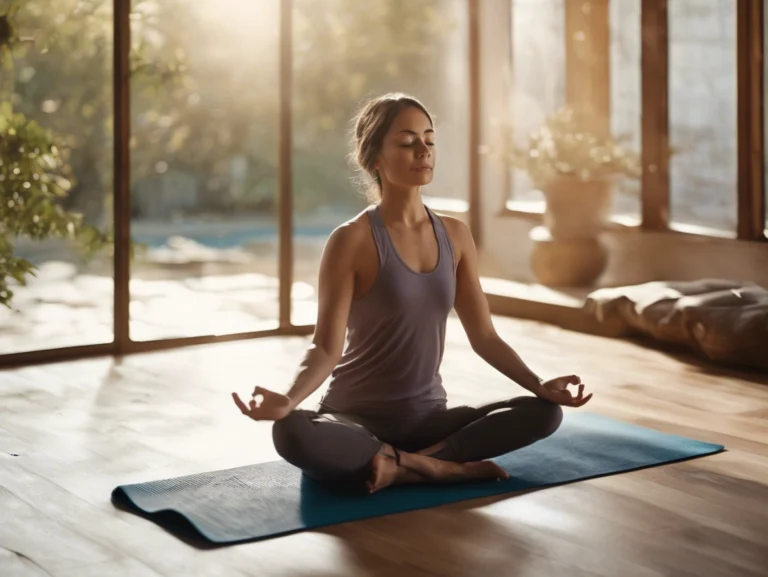 Woman practicing meditation