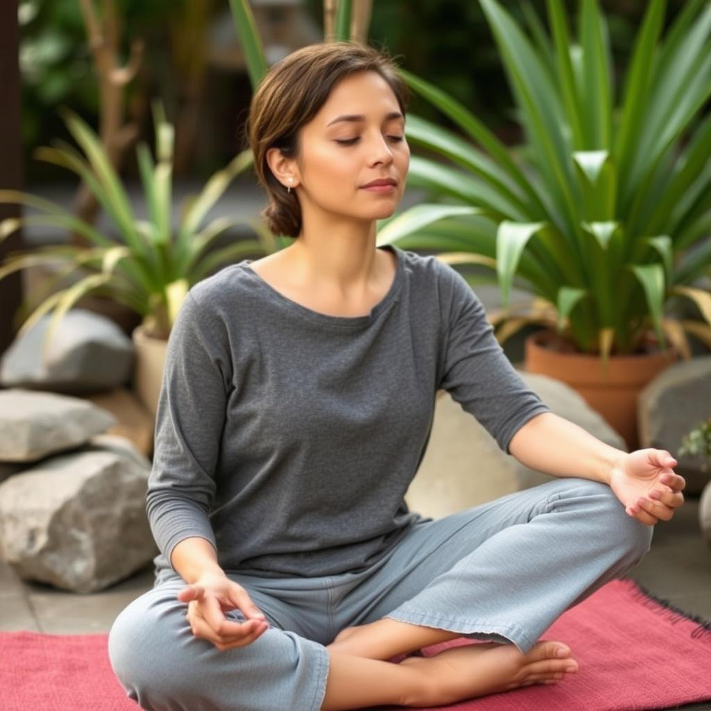 Person practicing mindfulness for intentional living