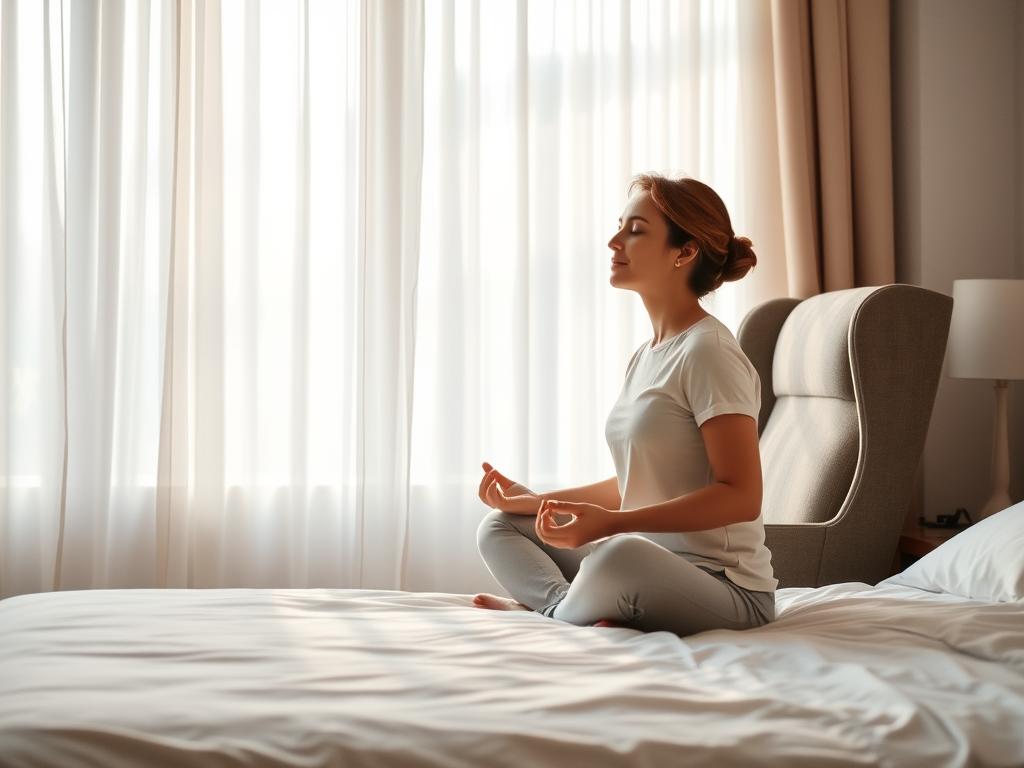 Person setting morning intention as part of how to start living intentionally every day