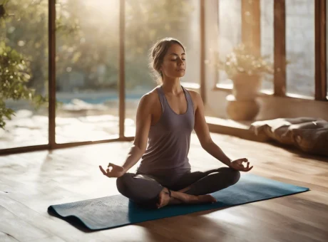 Woman practicing meditation